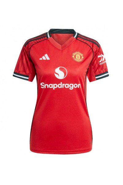 Manchester United Voetbaltruitje Thuis tenue Dames 2025-26 Korte Mouw Manchester United Voetbaltruitje Thuis tenue Dames 2025-26 Korte Mouw